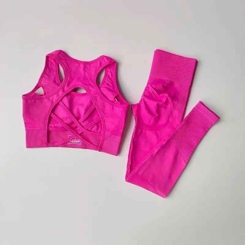 Conjunto Fitness Feminino 2 Peças - Top Antiimpacto e Legging Esportiva